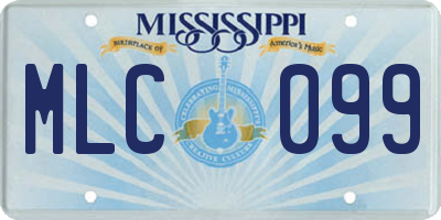 MS license plate MLC099