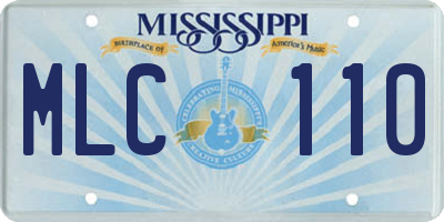 MS license plate MLC110