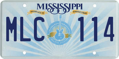 MS license plate MLC114