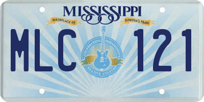 MS license plate MLC121