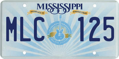 MS license plate MLC125
