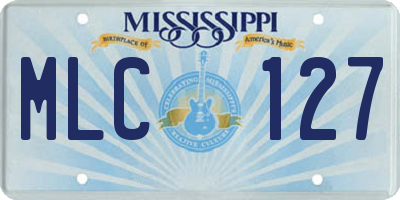 MS license plate MLC127