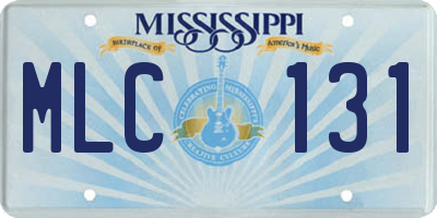 MS license plate MLC131