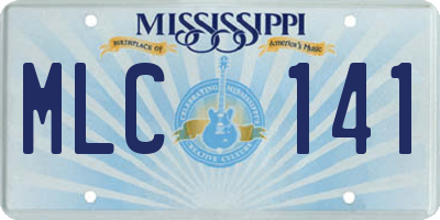 MS license plate MLC141