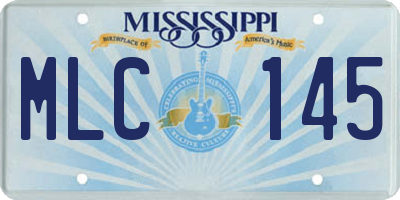 MS license plate MLC145