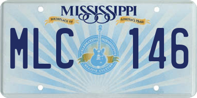 MS license plate MLC146