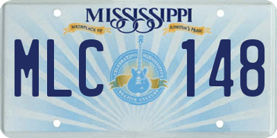 MS license plate MLC148