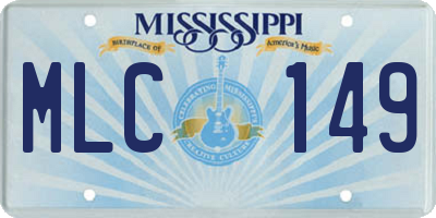MS license plate MLC149