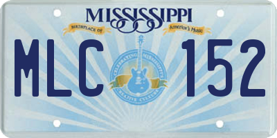 MS license plate MLC152