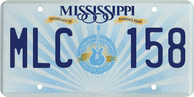 MS license plate MLC158