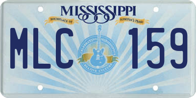 MS license plate MLC159