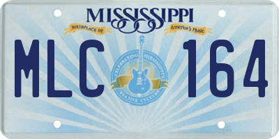 MS license plate MLC164