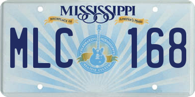 MS license plate MLC168