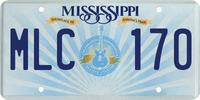 MS license plate MLC170