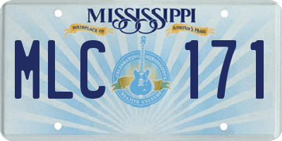 MS license plate MLC171