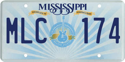 MS license plate MLC174