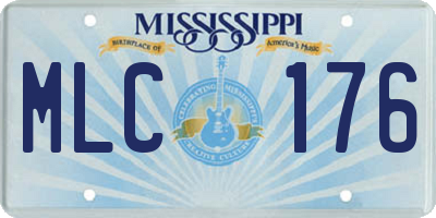 MS license plate MLC176