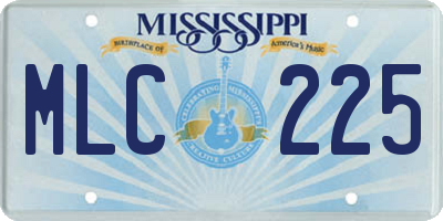 MS license plate MLC225