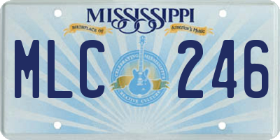 MS license plate MLC246