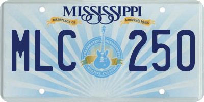 MS license plate MLC250