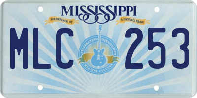 MS license plate MLC253