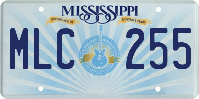 MS license plate MLC255
