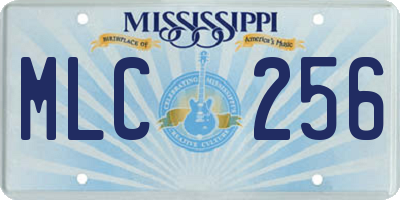 MS license plate MLC256