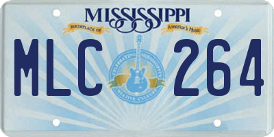 MS license plate MLC264