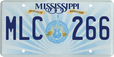 MS license plate MLC266