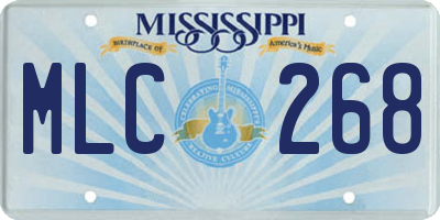 MS license plate MLC268