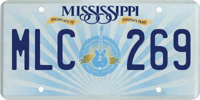 MS license plate MLC269