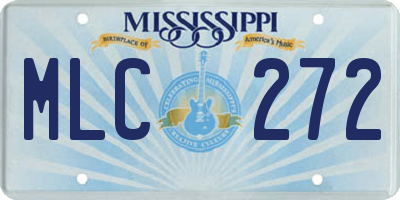 MS license plate MLC272