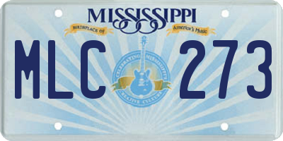 MS license plate MLC273