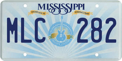 MS license plate MLC282