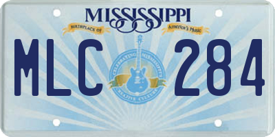 MS license plate MLC284