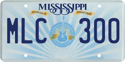 MS license plate MLC300
