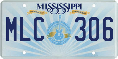 MS license plate MLC306