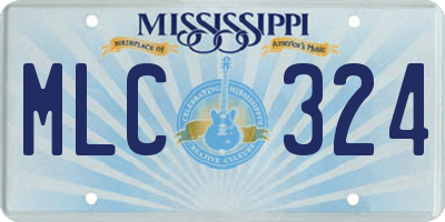 MS license plate MLC324