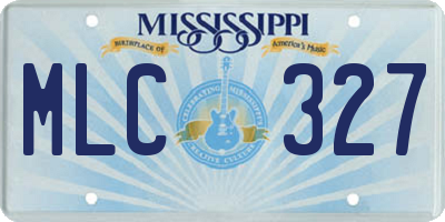 MS license plate MLC327