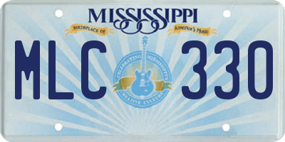 MS license plate MLC330