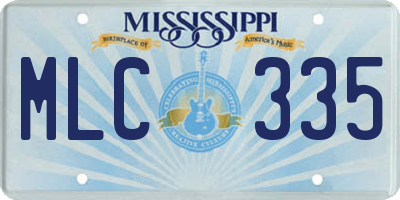 MS license plate MLC335