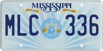 MS license plate MLC336
