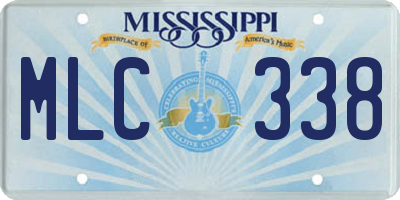 MS license plate MLC338