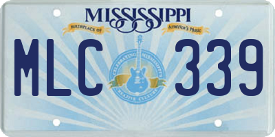 MS license plate MLC339