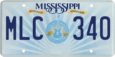 MS license plate MLC340