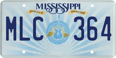MS license plate MLC364