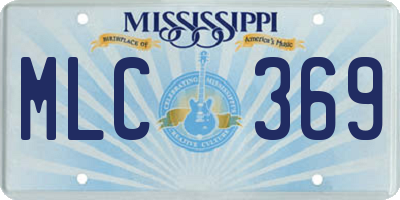 MS license plate MLC369