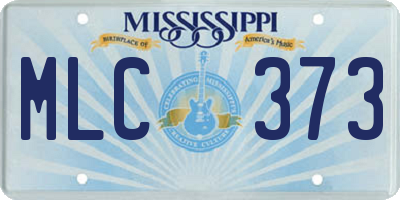 MS license plate MLC373