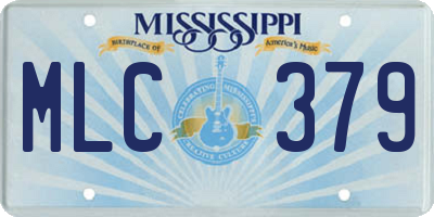 MS license plate MLC379