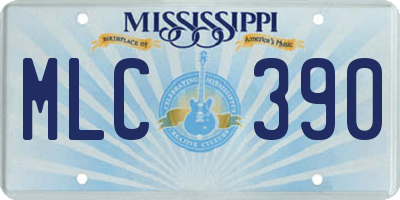 MS license plate MLC390
